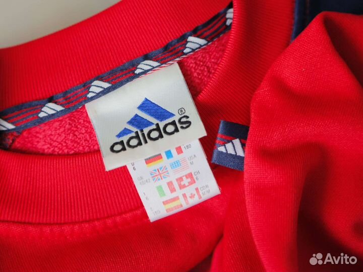Толстовка свитшот Adidas Knitted Logo vtg оригинал