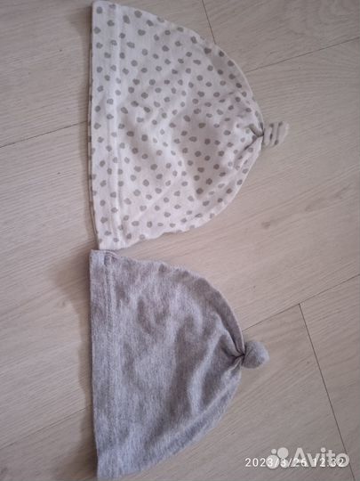 Шапки детские тонкие 6-18мес