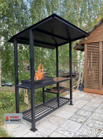 Кованые мангалы с крышей