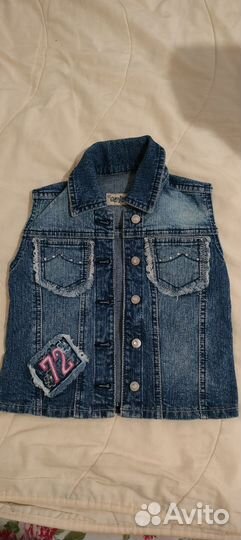 Джинсовая жилетка для девочки