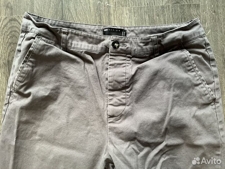 Брюки чинос 48-50(M) ASOS серые