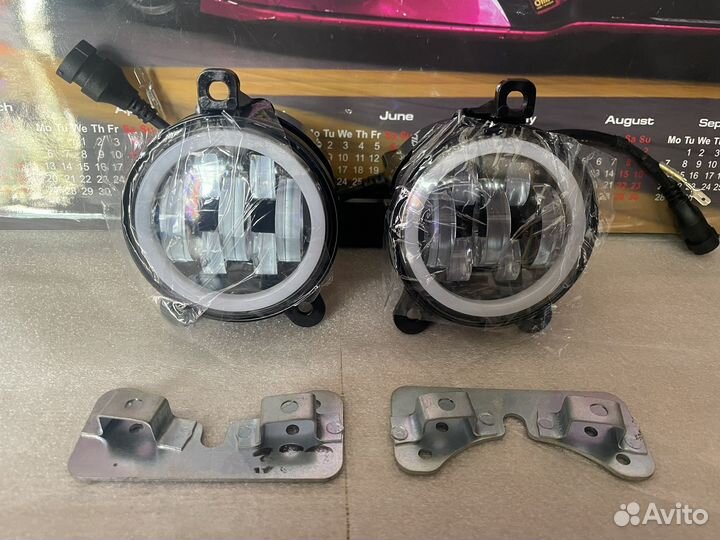 Противотуманные на Газель Бизнес с переходником