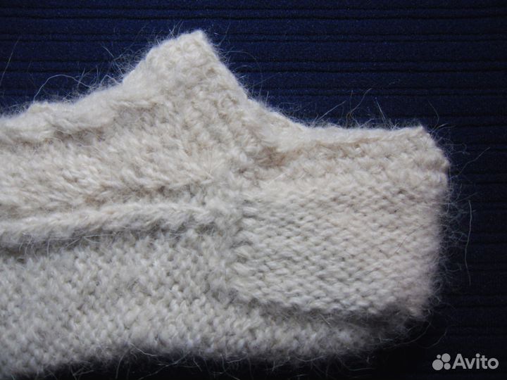 Следки женские из собачьей шерсти Зимний мотив