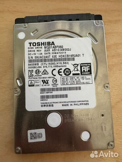 Жесткий диск hdd Toshiba 500 гб