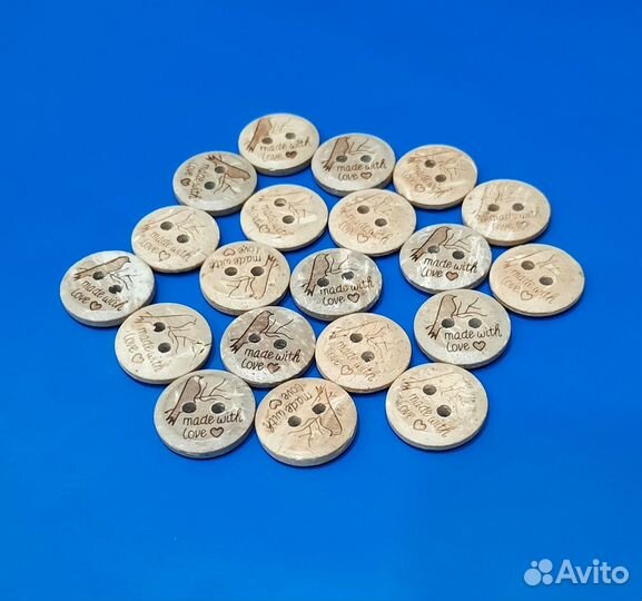 Пуговицы декоративные из кокоса