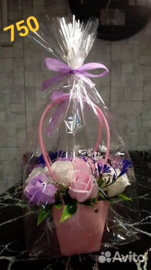 Букет из мыльных роз