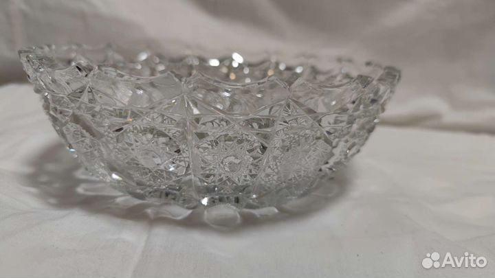 Хрустальная ваза для фруктов гдр