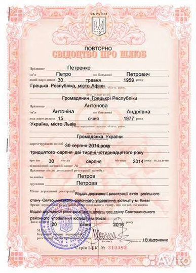 Помощь в восстановлении документов Украины
