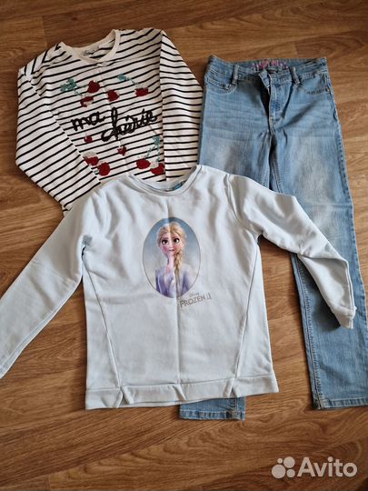 Вещи пакетом на девочку 140 размер