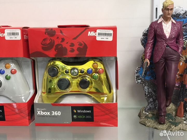 Проводной джойстик для Xbox 360 (Золотой Хром)