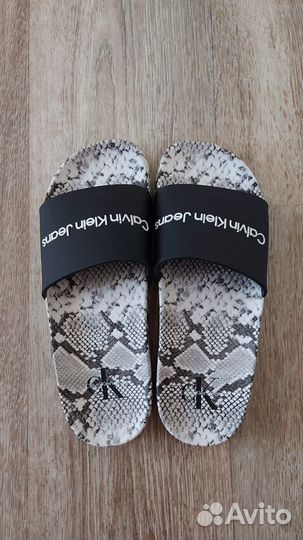 Шлепанцы Calvin Klein (черн, бел)., 8М. оригинал