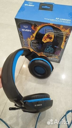 Игровые наушники с микрофоном sven AP-U980MV