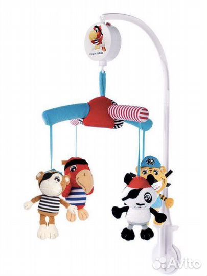 Мобиль карусель музыкальная на кроватку погремушки