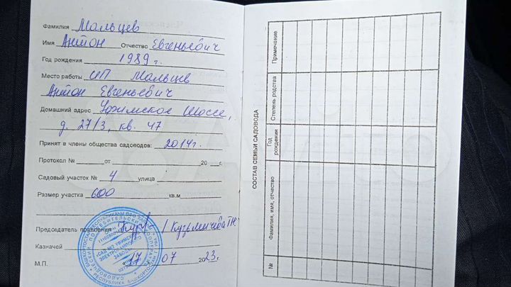 Участок 6 сот. (СНТ, ДНП)