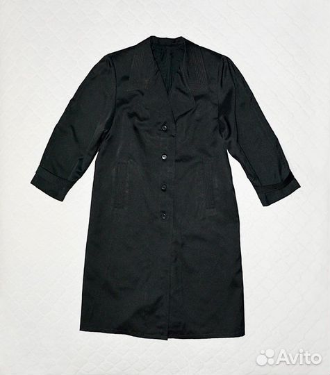 Женский плащ, на тёплую осень/весну, чёрного цвета