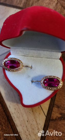 Золотые серьги СССР 583