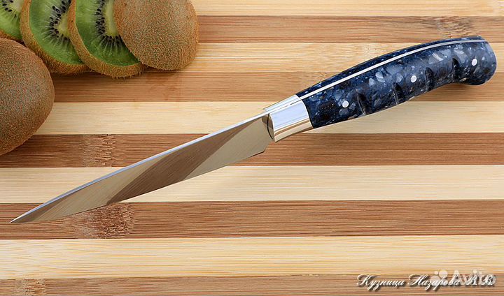 Кухонный нож Шеф № 2 сталь 95Х18 акрил синий