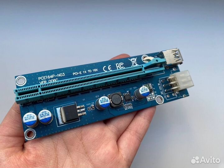 Райзер pci-e 1x на 16x