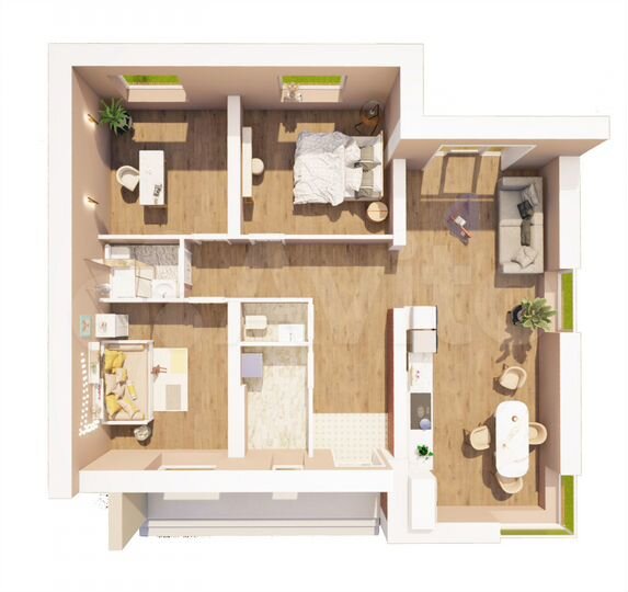 Коттедж 98 м² на участке 6,2 сот.