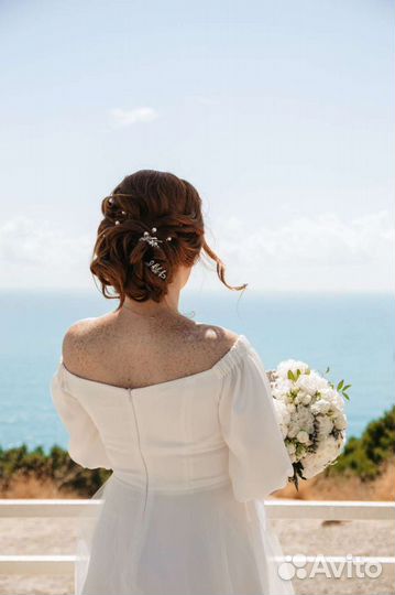 Вечерняя/свадебная прическа/макияж