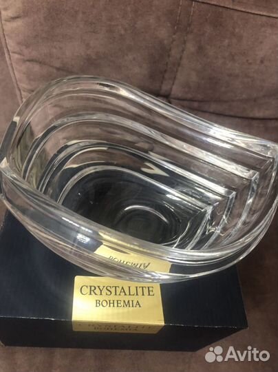 Салатник хрустальный Волна, 22см