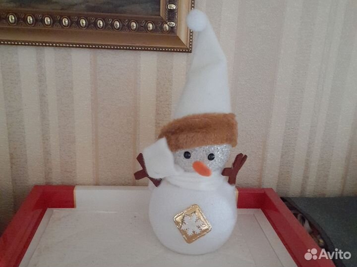 Снеговик с разноцветн.подсветкой