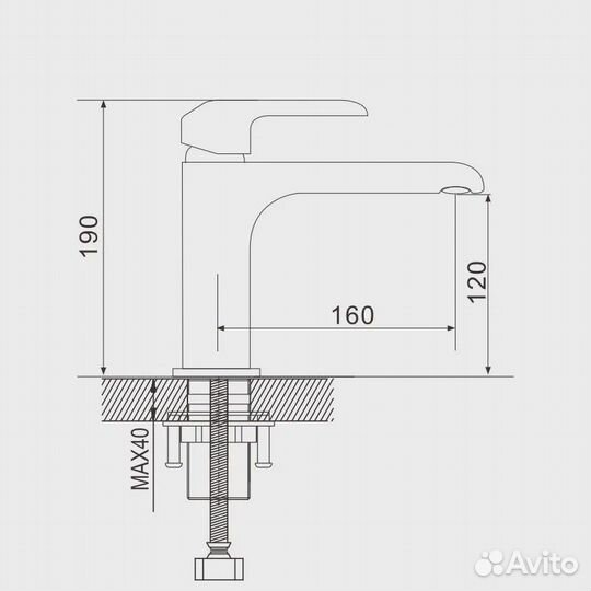 Смеситель для раковины Rose R21F R2101F-1