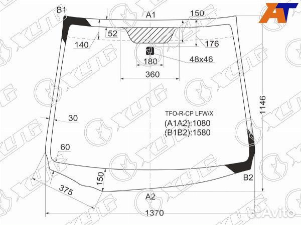 Стекло лобовое honda FIT shuttle