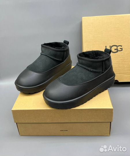 Угги UGG Ultra Mini Tasman «Black» с галошей