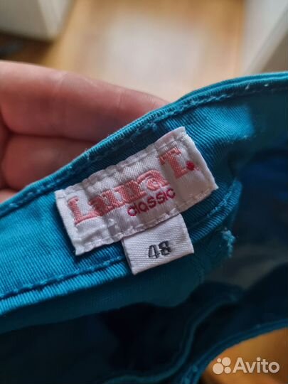 Бирюзовые джинсы 48-50р
