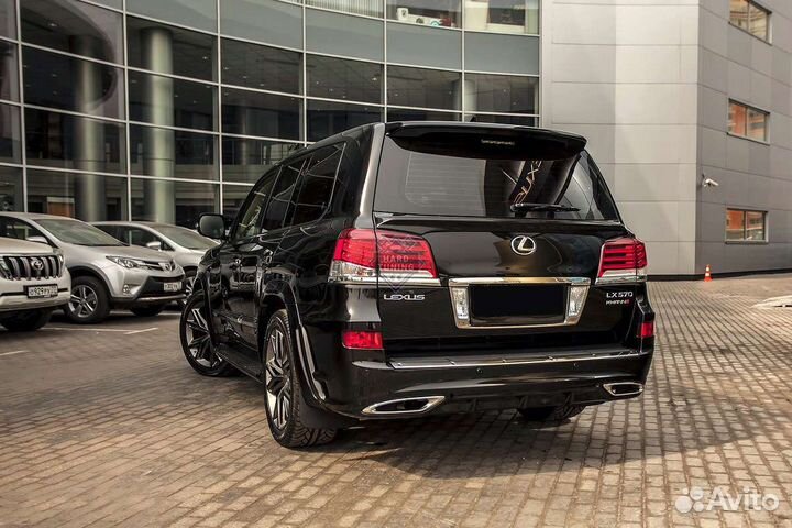 Спойлер средний черный Lexus LX570 08-15