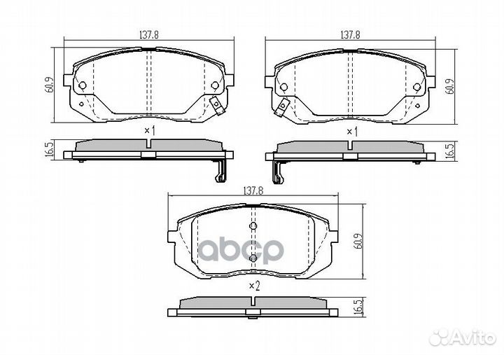 Колодки тормозные передние sportage 08-10- (Slo