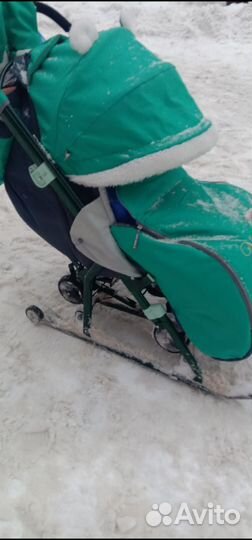 Детские санки коляска ника б у