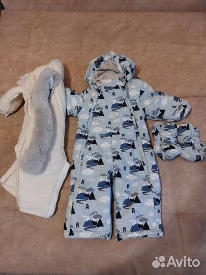 Зимний комбинезон трансформер 74-80