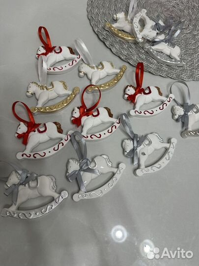 Новогодние елочные игрушки из гипса