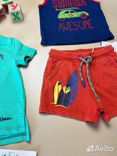 Вещи для мальчика лето 68р. Mayoral, Marines