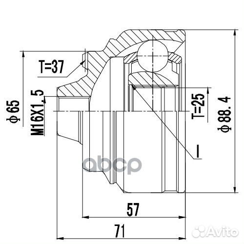 Шрус наружный BMW 5 (09-) Z87098R Zikmar