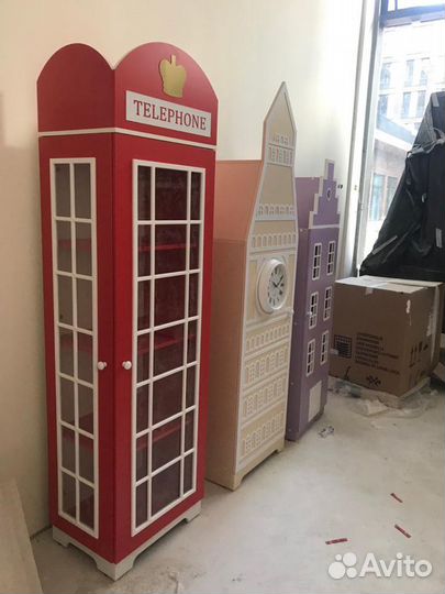 Шкафы домики в детскую. Стенка из шкафов Ш-11