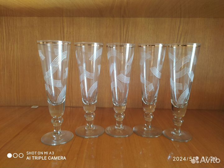 Хрустальные рюмки на ножке СССР