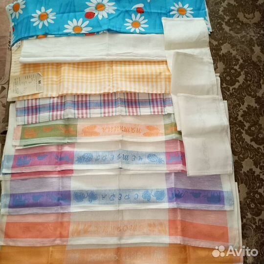 Кухонные полотенца 2шт. Льняные салфетки 3шт