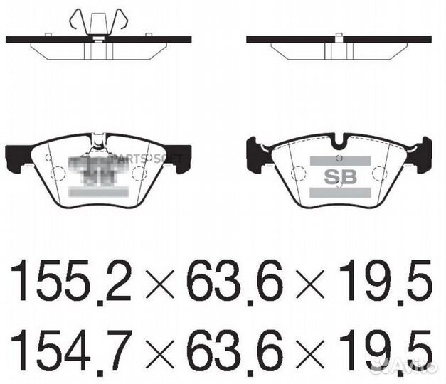Sangsin brake SP2214 Колодки тормозные BMW 3 E90/E