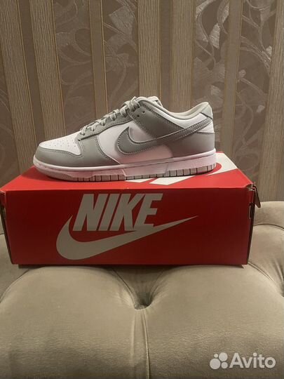 Кроссовки nike dunk low grey fog 40 оригинал