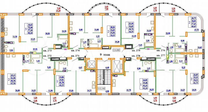 1-к. квартира, 43,1 м², 9/11 эт.