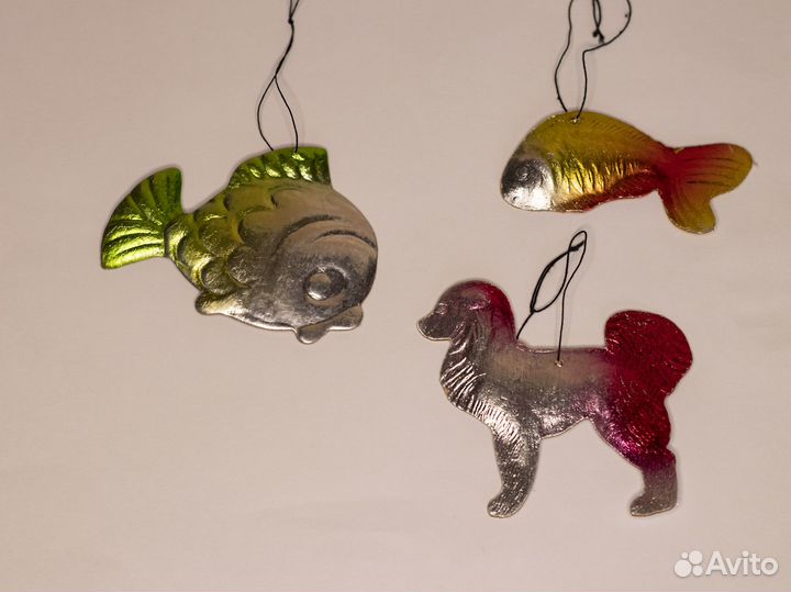 Картонные елочные игрушки. СССР