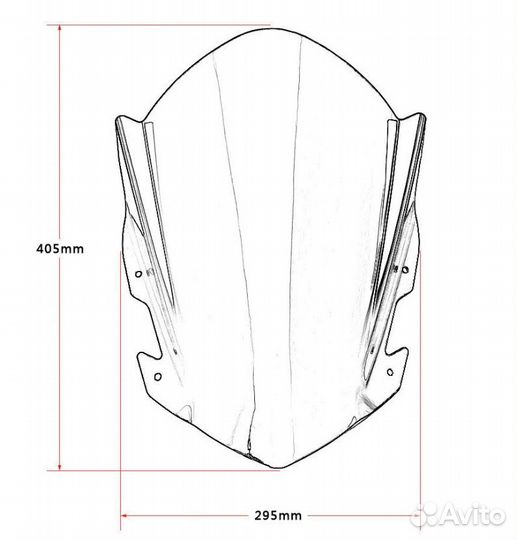 Ветровое стекло для KTM 125/200/390 14-18