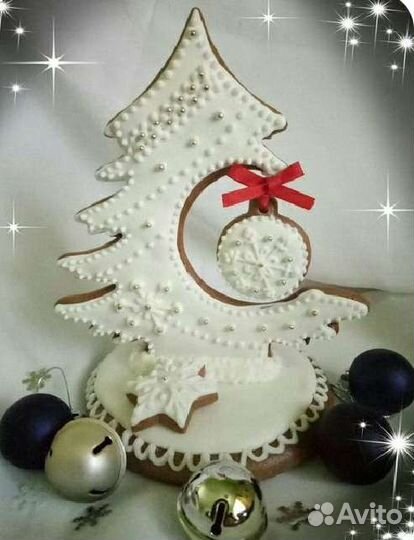Имбирные пряники новогодние Ёлки