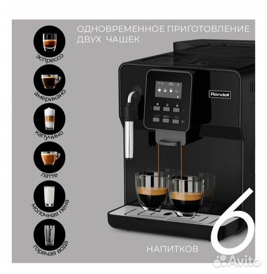 Кофемашина автоматическая Rondell RDE-1109