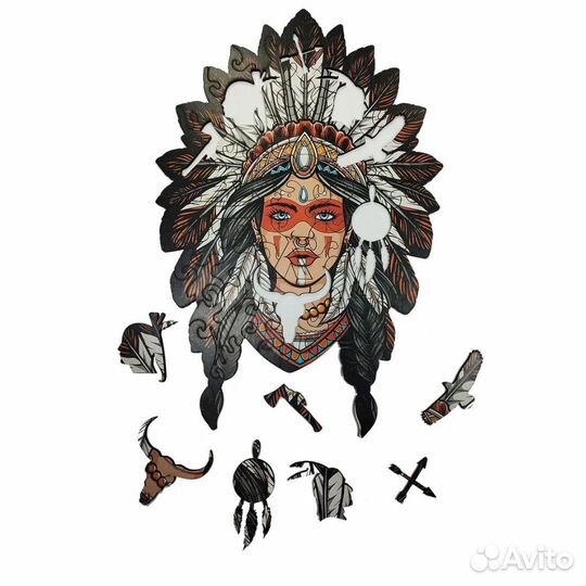 Деревянные фигурные пазлы