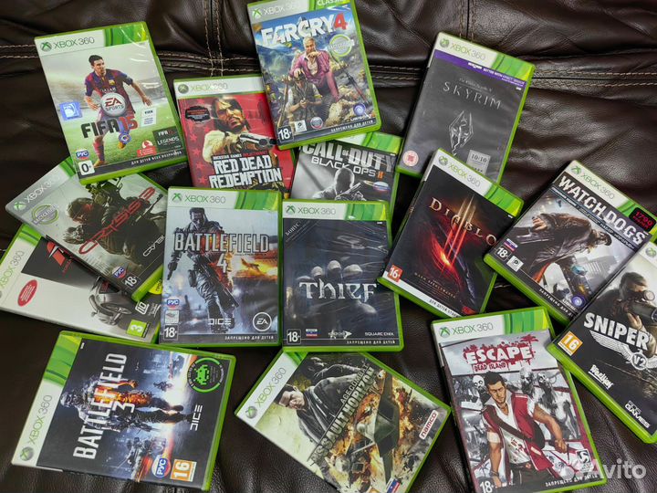 Коллекция дисков XBox 360 лицензия лот 15 шт