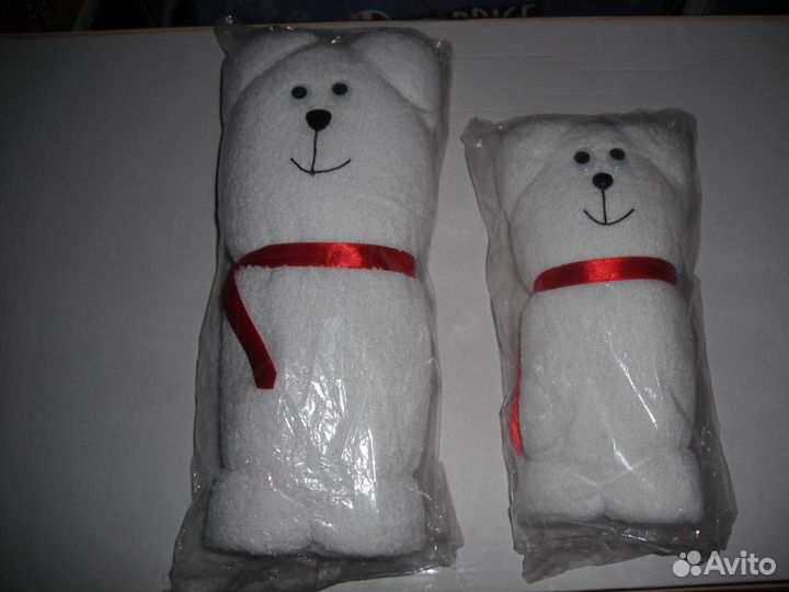 Плед и Набор полотенец в виде Мишек новые